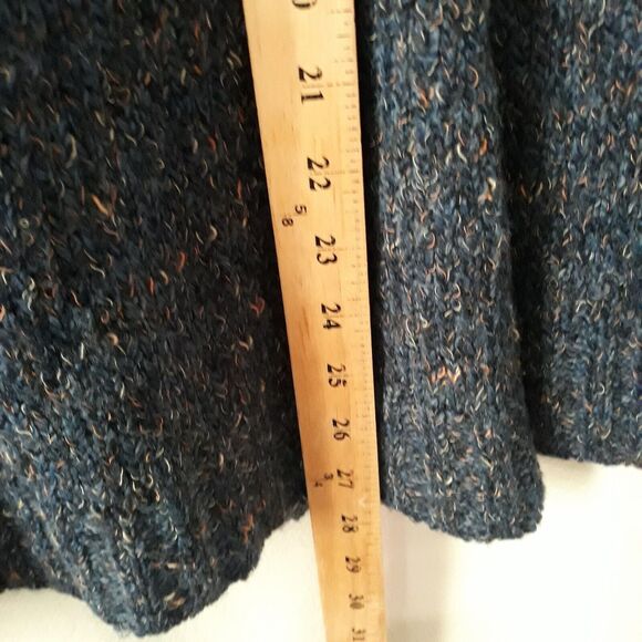 Charter Club Shawl Collar Sweater Women Large Blue Speckle Attached Cami V Piece - Picture 7 of 9